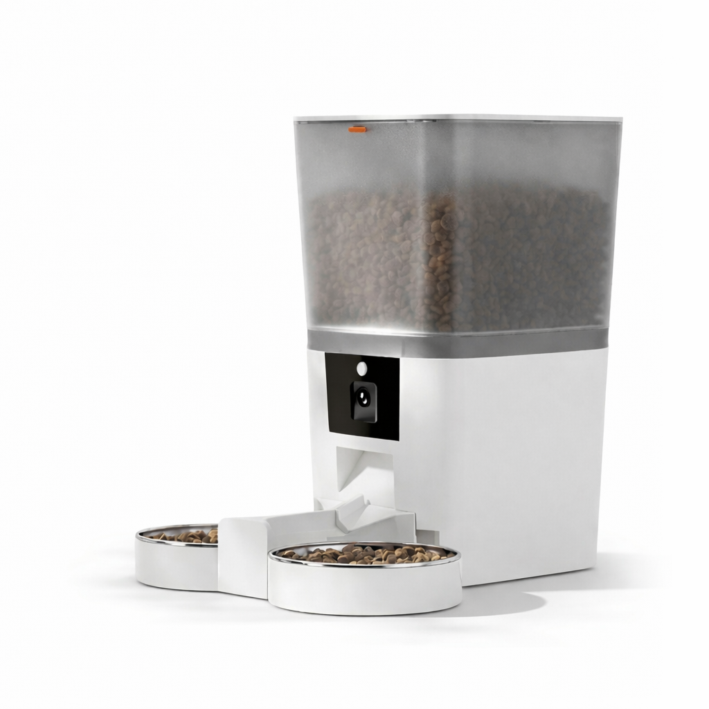 Distributeur automatique de croquettes 4L avec caméra HD et application – Chat